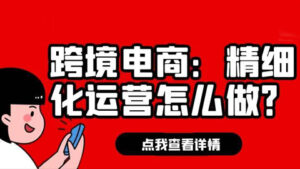 跨境电商教程:精细化运营怎么做?看完你就明白了-56课堂