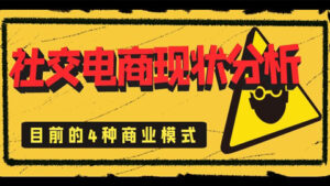 社交电商现状分析,目前的4种商业模式-56课堂