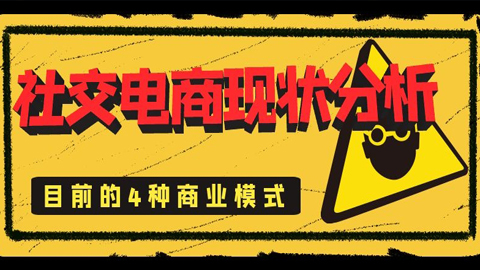 社交电商现状分析，目前的4种商业模式-56课堂