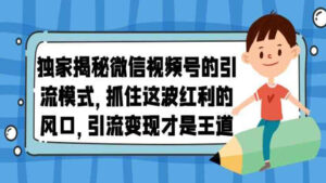 独家揭秘微信视频号的引流模式，抓住这波红利的风口，引流变现才是王道-56课堂