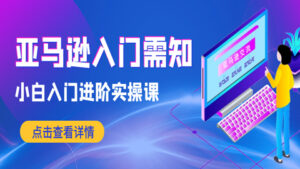 亚马逊入门需知:小白入门进阶实操课(1-4)-56课堂