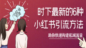 时下最新的6种小红书引流方法,助你快速构建私域流量!-56课堂