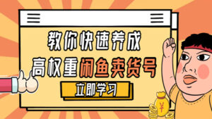 闲鱼养号课程：教你快速养成闲鱼高权重卖货号-56课堂