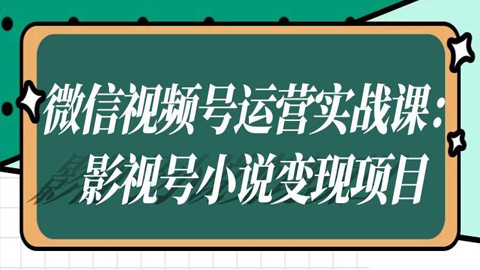 微信视频号运营实战课：影视号小说变现项目-56课堂