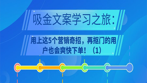 吸金文案学习之旅：用上这5个营销奇招，再抠门的用户也会爽快下单！（1）-56课堂