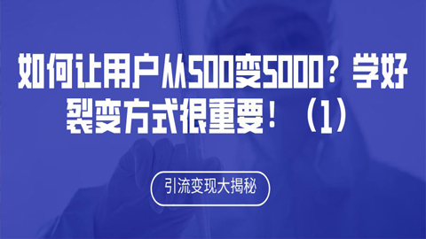 引流变现大揭秘：如何让用户从500变5000？学好裂变方式很重要！（1）-56课堂