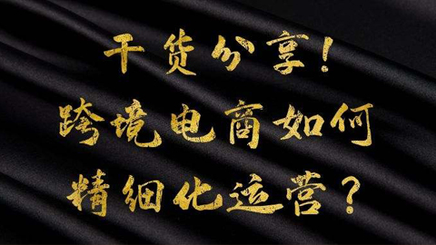 跨境电商实战操作： 干货分享！跨境电商如何精细化运营？-56课堂