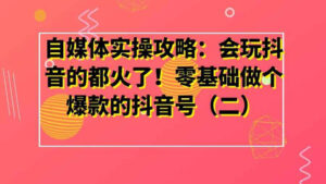 自媒体实操攻略：会玩抖音的都火了！零基础做个爆款的抖音号（二）-56课堂