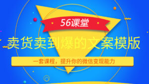 卖货卖到爆的微商朋友圈文案模板，一套课程，提升你的微信变现能力-56课堂