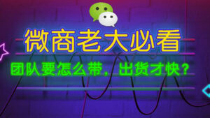 微商老大必看:团队要怎么带,出货才快?-56课堂