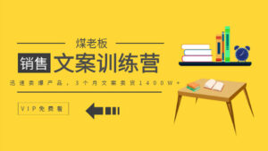 媒老板销售文案训练营，迅速卖爆产品，3个月文案卖货1400W+（完结）-56课堂