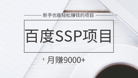 百度SSP项目熟练操作，月赚9000+，新手也能赚钱-56课堂