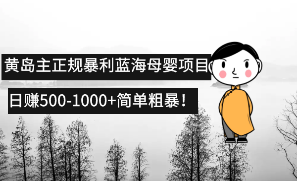 黄岛主正规暴利蓝海母婴项目，日赚500-1000+简单粗暴！-56课堂