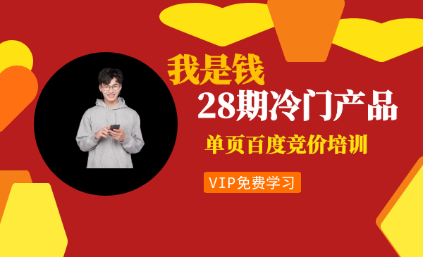 我是钱28期冷门产品单页百度竞价培训课程，月入2-3万-56课堂