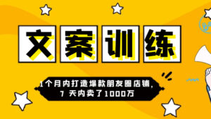 3周朋友圈文案训练营，1个月内打造爆款朋友圈店铺，7天内卖了1000万-56课堂