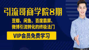 引流哥商学院8期:豆瓣、闲鱼、百度霸屏、微博引流转化的终极法门(价值798元)-56课堂