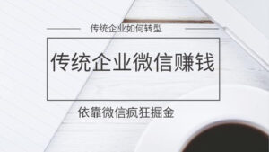 传统企业如何转型?传统企业依靠微信疯狂掘金赚钱术-56课堂