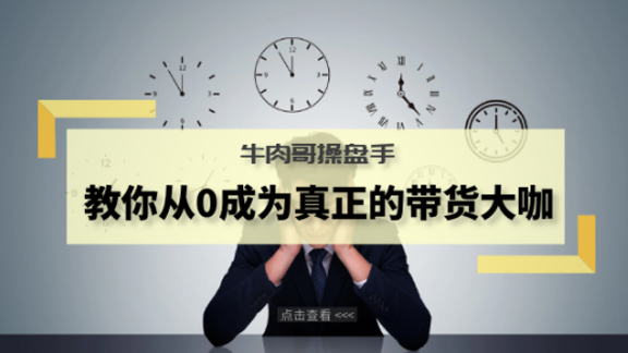 牛肉哥操盘手教你从0成为真正的带货大咖，从零打造网红品牌-56课堂