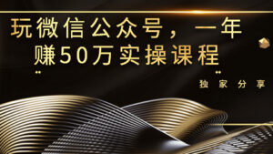 独家分享:玩微信公众号,一年赚50万实操课程-56课堂