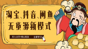 淘宝、抖音、咸鱼等5个无货源新模式项目月入10万+核心玩法-56课堂