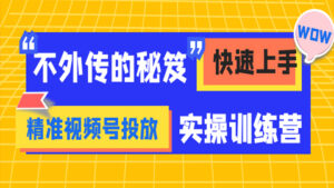 不外传的秘笈:快速上手精准视频号投放实操训练营(1-2)-56课堂
