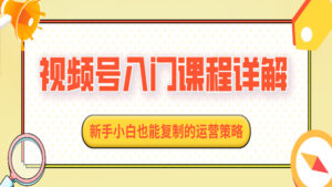视频号入门课程详解：新手小白也能复制的运营策略（1-6）-56课堂