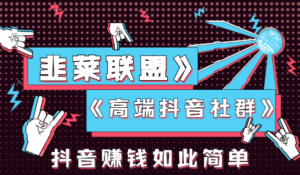韭菜联盟《高端抖音社群》抖音赚钱如此简单系列课程(完结)-56课堂