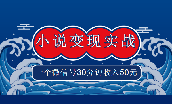 某vip项目《小说变现实战班》，一个微信号30分钟收入50元-56课堂