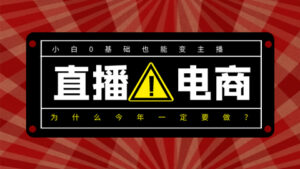 0基础入局直播电商:小白0基础也能变主播,为什么今年一定要做直播电商?-56课堂