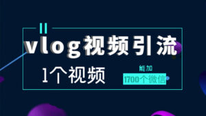 vlog视频引流:1个视频能加1700个微信,详细操作步骤-56课堂