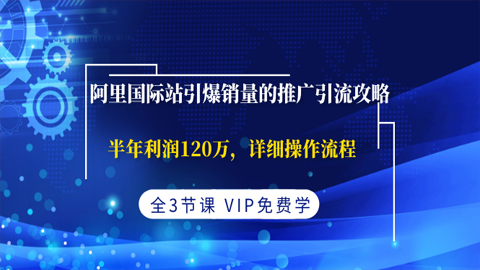 阿里国际站引爆销量的推广引流攻略，半年利润120万，详细操作流程（全3节课）-56课堂