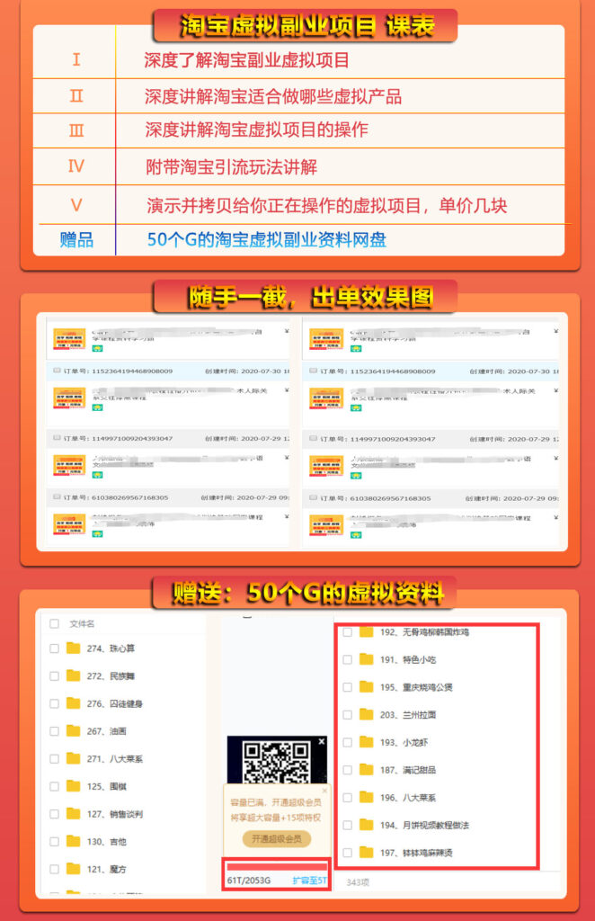 图片[1]-淘宝虚拟副业：单价几块的虚拟项目 月入过万（赠送50G淘宝虚拟资料网盘）-56课堂