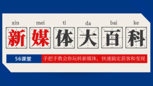 新媒体百科全书，手把手教会你玩转新媒体，快速搞定获客和变现（完结）-56课堂