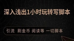 王半圈1小时深入浅出视频实操讲解，教你0基础学会写引流，刷金币，阅读等一切脚本-56课堂
