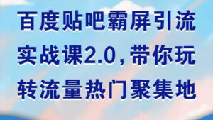 百度贴吧霸屏引流实战课2.0,带你玩转流量热门聚集地(8节视频课)-56课堂