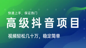 山城先生高级抖音项目:视频轻松几十万,稳定简单,快速上手,保证热门-56课堂