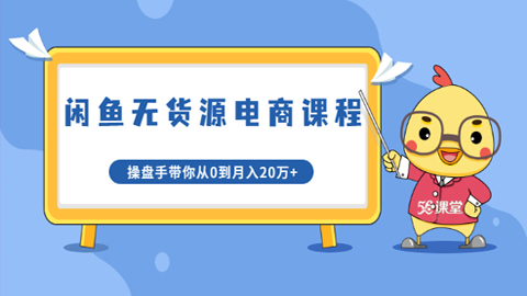 龟课·闲鱼无货源电商课程第20期：闲鱼项目操盘手带你从0到月入20万+-56课堂