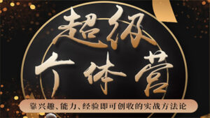 超级个体营:解锁个人“优势”,实现个人品牌持续变现(视频课-无水印)-56课堂