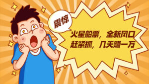 火星船票,全新风口赶紧抓,几天赚一万+摆地摊卖尾货月入一万(5个项目)-56课堂