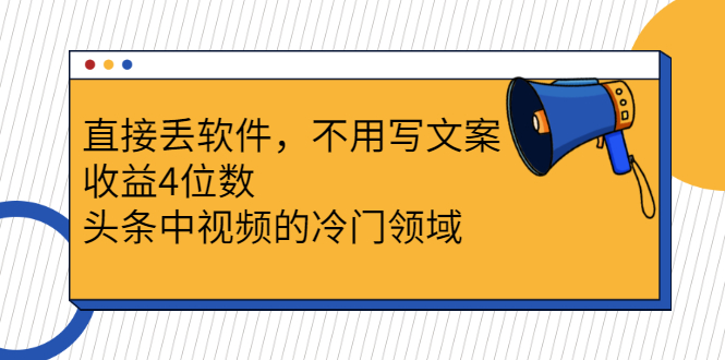 直接丢软件，不用写文案，收益4位数头条中视频的冷门领域-56课堂