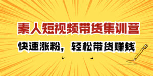 素人短视频带货集训营:快速涨粉,轻松带货赚钱-56课堂