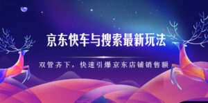 京东快车与搜索最新玩法:双管齐下月销百万,快速引爆京东店铺销售额-56课堂
