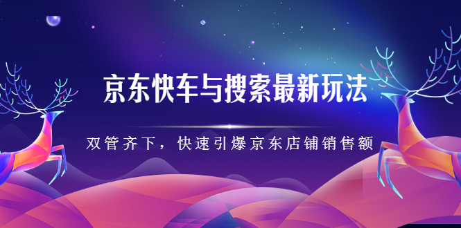 京东快车与搜索最新玩法：双管齐下月销百万，快速引爆京东店铺销售额-56课堂