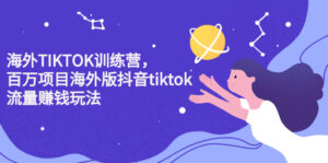 海外TIKTOK训练营,百万项目海外版抖音tiktok流量赚钱玩法-56课堂