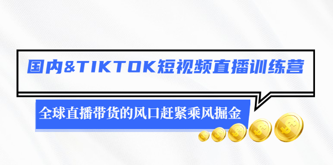 国内&TIKTOK短视频直播训练营，全球直播带货的风口赶紧乘风掘金-56课堂