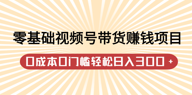 零基础视频号带货赚钱项目，0成本0门槛轻松日入300+【视频教程】-56课堂