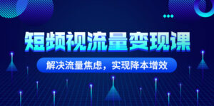 短频视流量变现课：解决流量焦虑，实现降本增效-56课堂