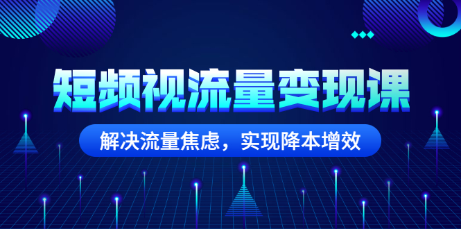 短频视流量变现课：解决流量焦虑，实现降本增效-56课堂