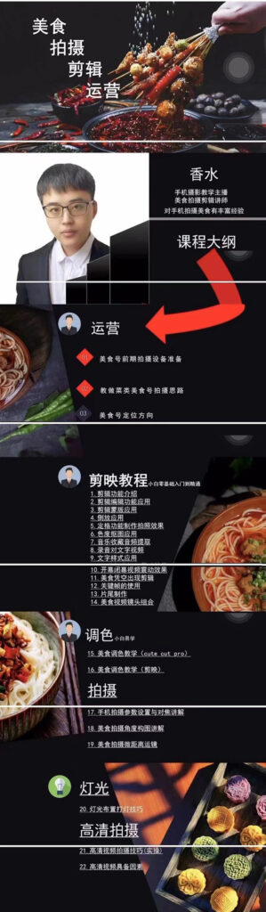图片[2]-美食剪辑拍摄运营脚本思路拍摄剪辑实操，新手0基础学起！-56课堂