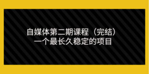 无极领域自媒体第二期课程(完结),一个最长久稳定的项目(价值3300元)-56课堂